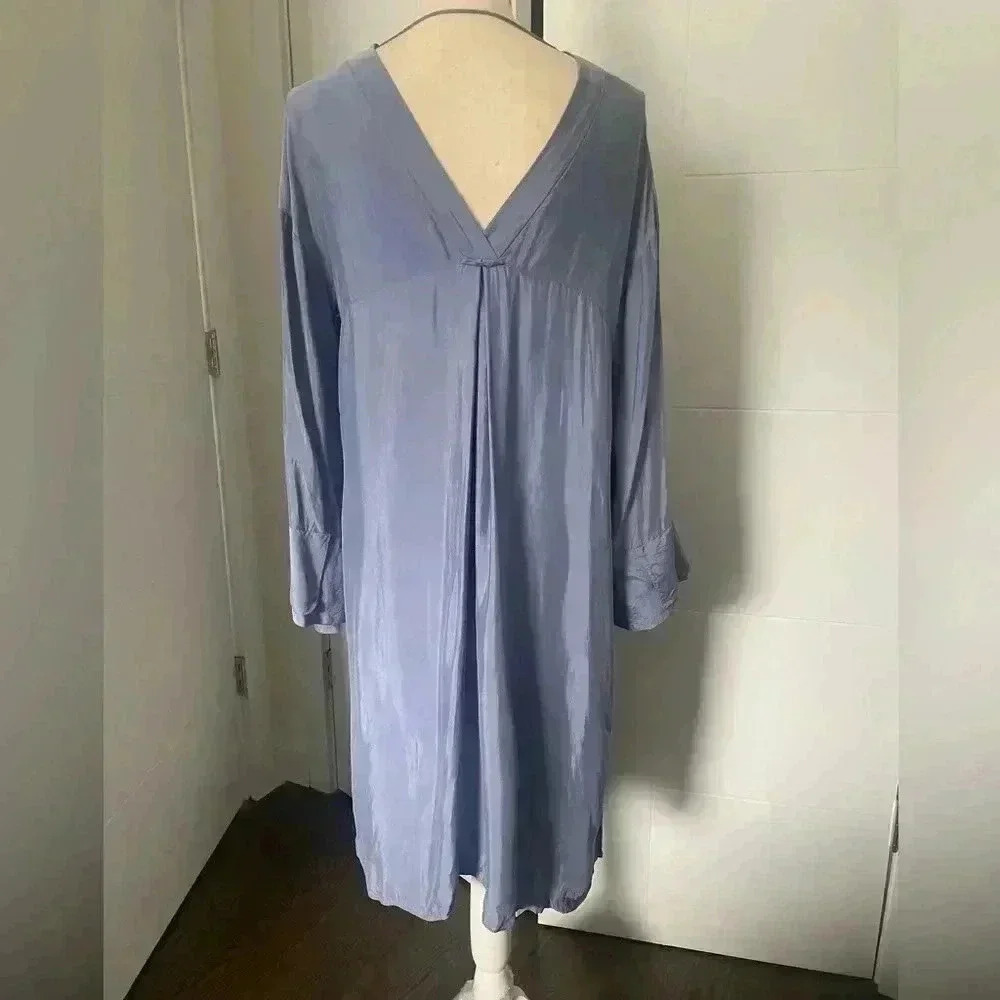 Zara Cupra Shift A-Line Dress in Periwinkle Blue - Picture 3 of 6